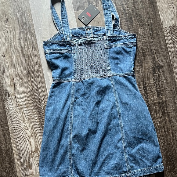 Levi's Blue Denim Slim Fit Button Dress - Picture 4 of 4